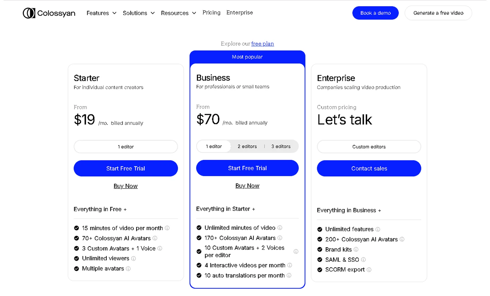 colossyan-pricing
